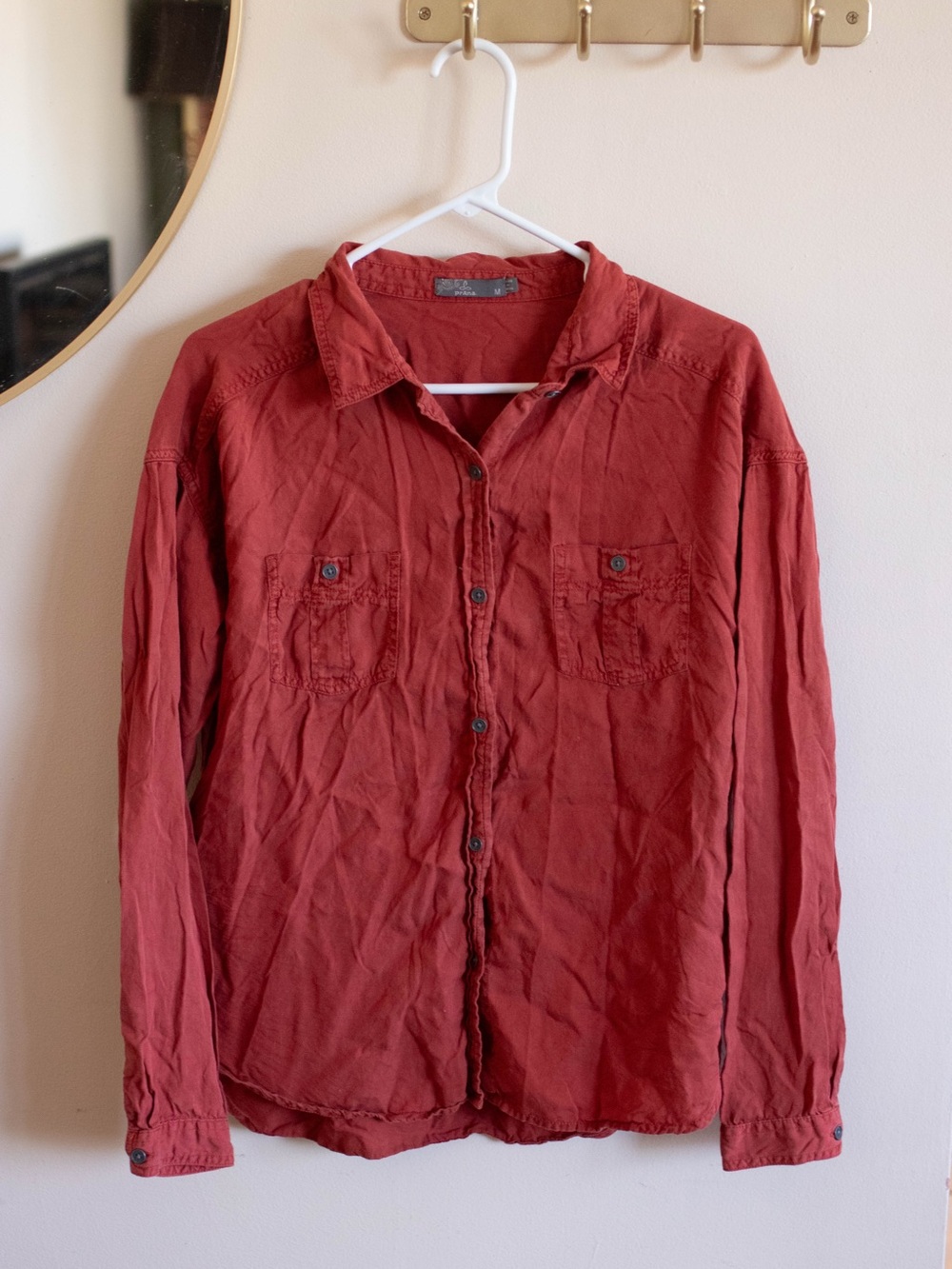 PrAna Rust Orange Button-Up - Picture 2 of 8